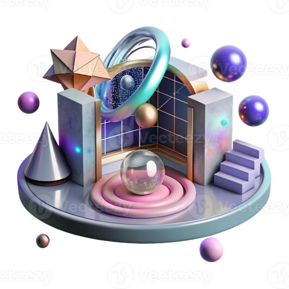 vibrant vintage Quantum Teleportation Concept Visualization Transparent Background authentic png