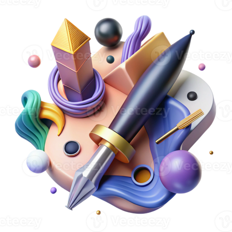 impressive contemporary Abstract Writing Symbol Pen Design Transparent Background authentic png