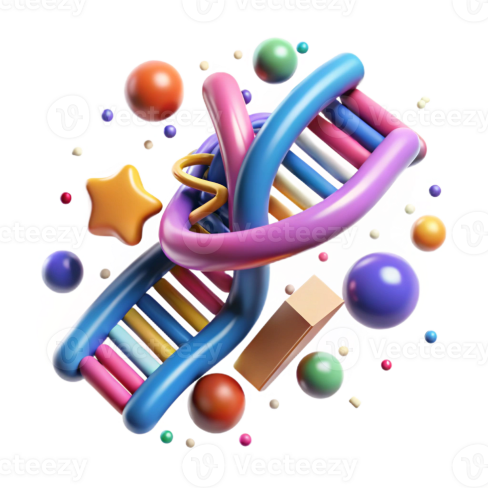 magnificent rustic Genetic Code Structure Colorful Isolated png