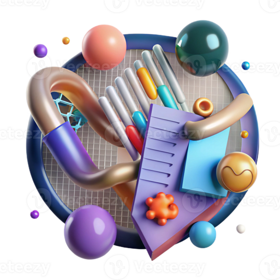 dramatic vintage Gene Function Diagram Transparent Colorful detailed png