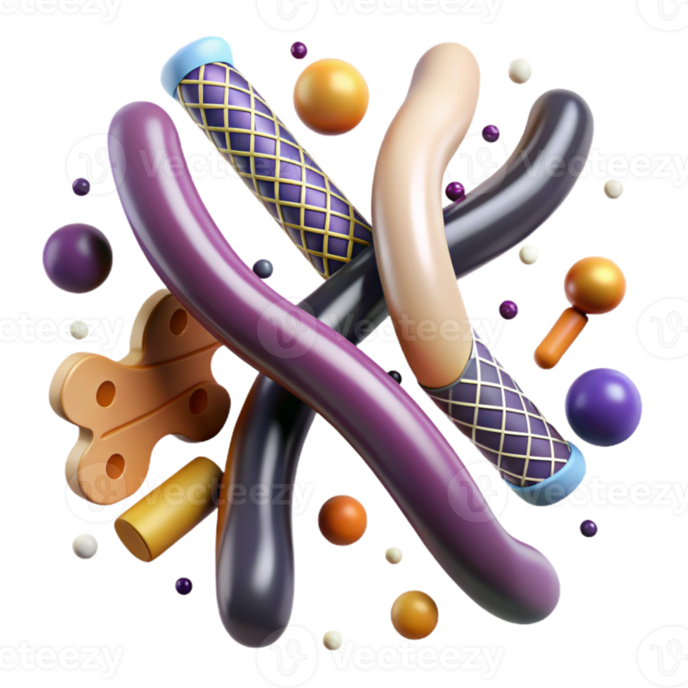 beautiful artistic Human Chromosome Banding Pattern Illustration Transparent original png