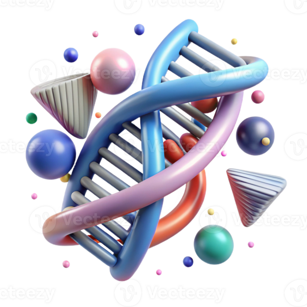 magnificent vintage Dna Double Helix Structure Cutout White Background original png