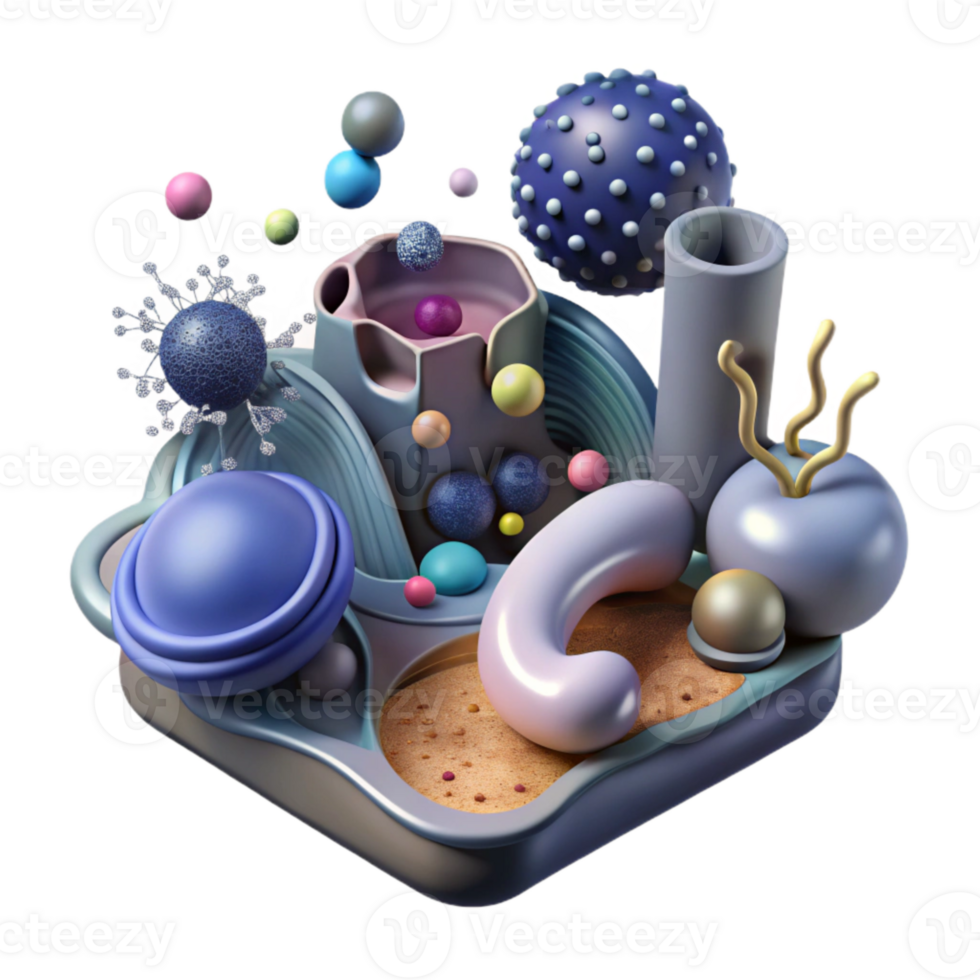 dramatic modern Bioremediation Process Microscopic View Transparent Element exclusive png