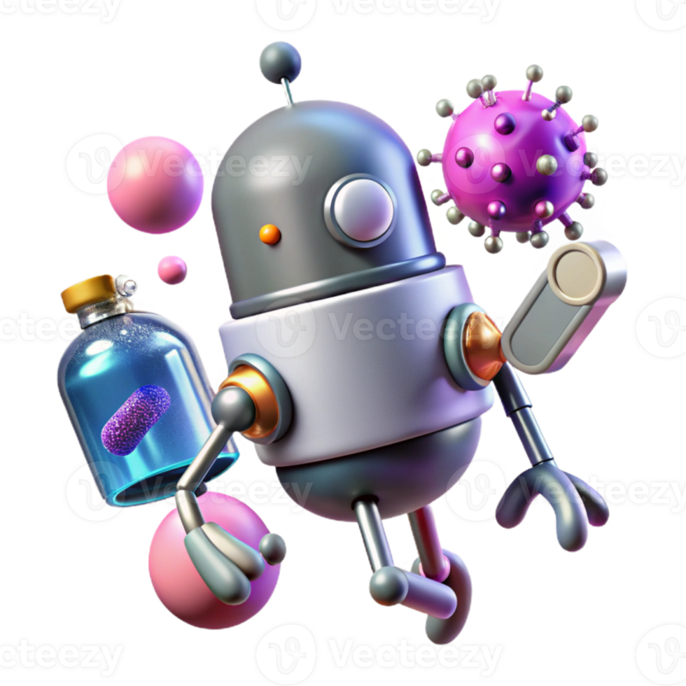 wonderful creative Nanobot Delivering Medicine to Cell Transparent Element high quality png