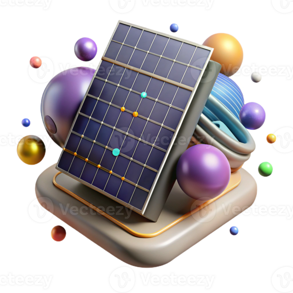 dramatic artistic Solar Panel Cell Structure Microscopic View professional png