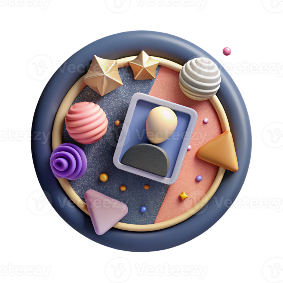 wonderful artistic Social Media Profile Picture Icon Cutout Circular Frame original png