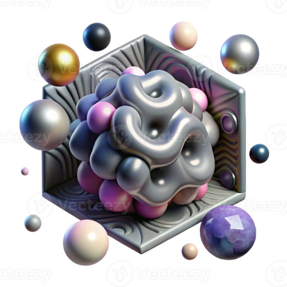 wonderful traditional Quantum Dot Nanostructure Cutout on Transparent Background high quality png