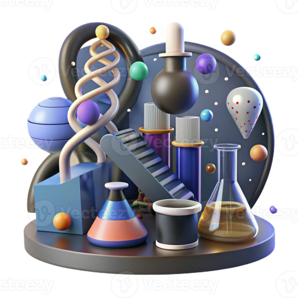 wonderful classic Genome Research Laboratory Scene Isolated detailed png