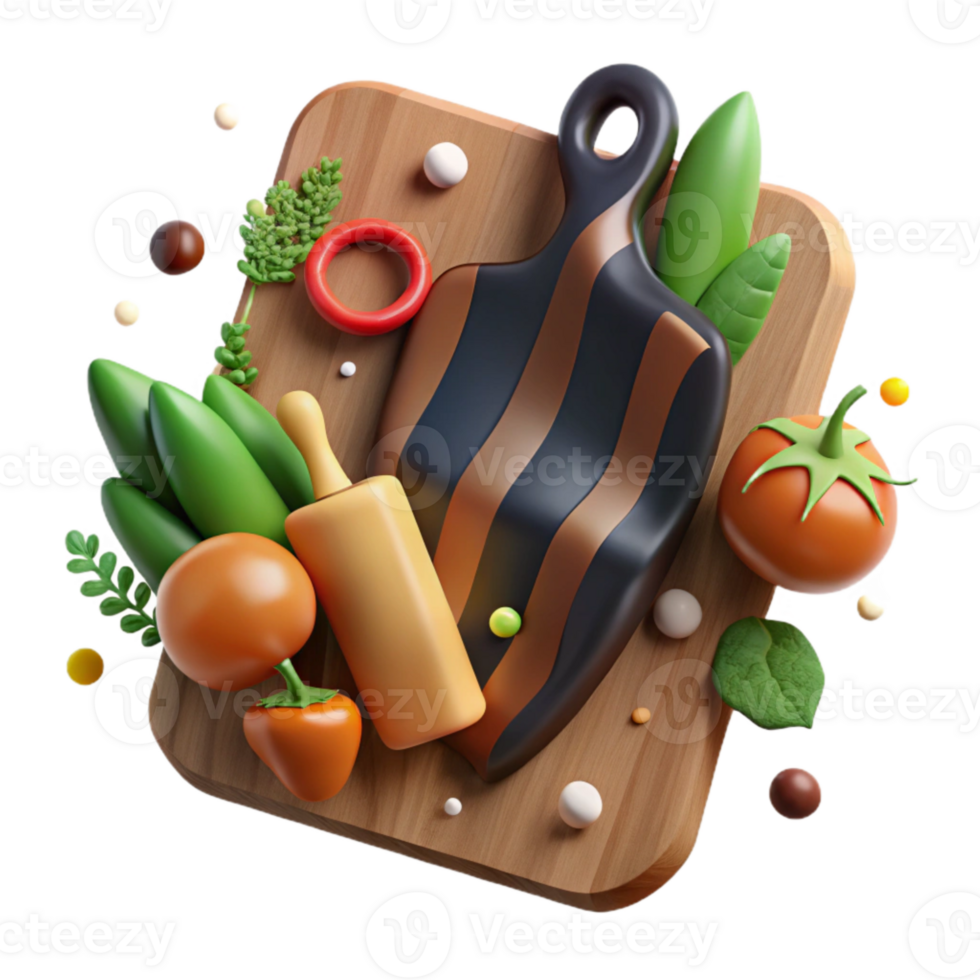 serene vintage Bamboo Utensil Set Top View Transparent Element original png