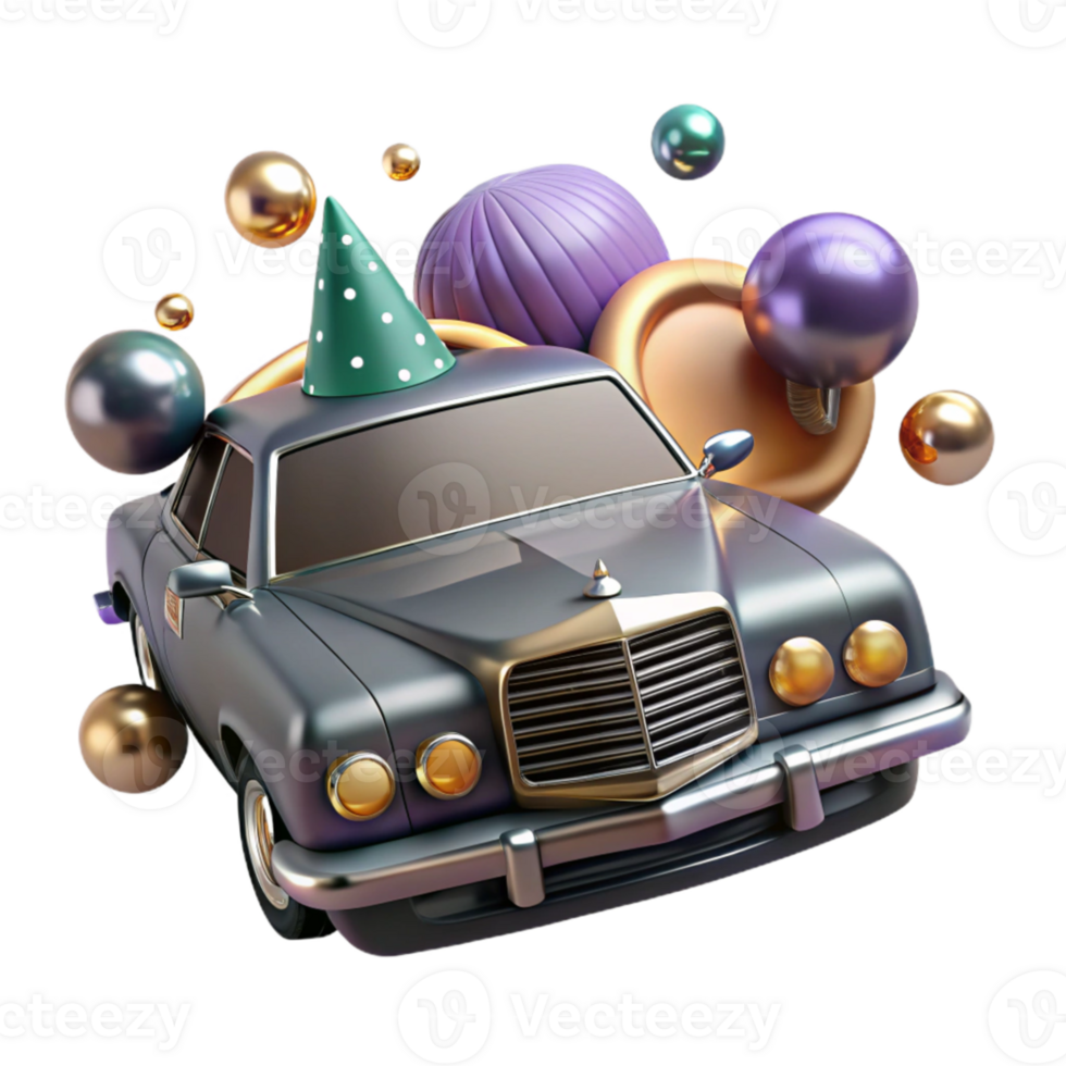 vibrant contemporary Vintage Car Hood Ornament View Isolated detailed png
