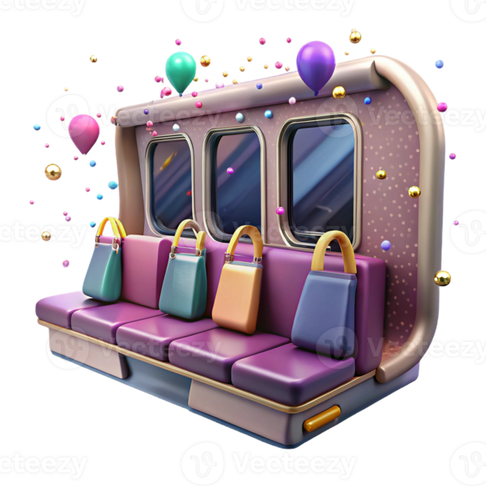 magnificent rustic Train Interior Seating Isolated exclusive png