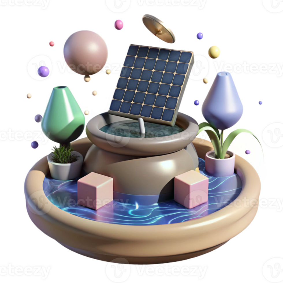 magnificent traditional Solar Powered Water Feature Cutout png