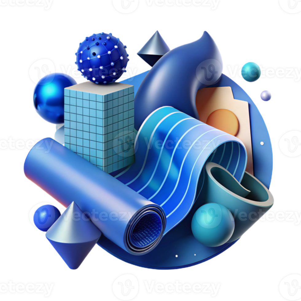 stunning vintage Abstract Technology Wallpaper with Blue Gradient Isolated exclusive png
