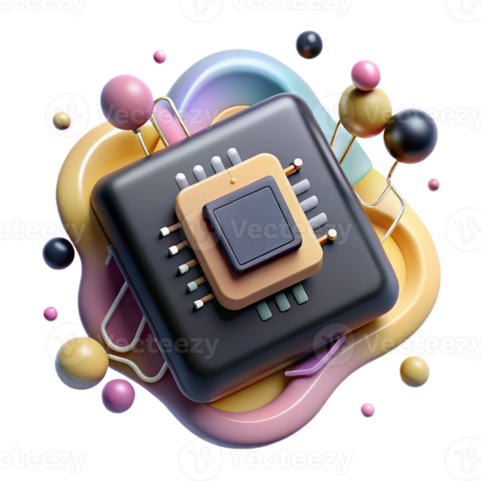 vibrant rustic Nanotech Device with Circuitry Exposed Cutout high resolution png