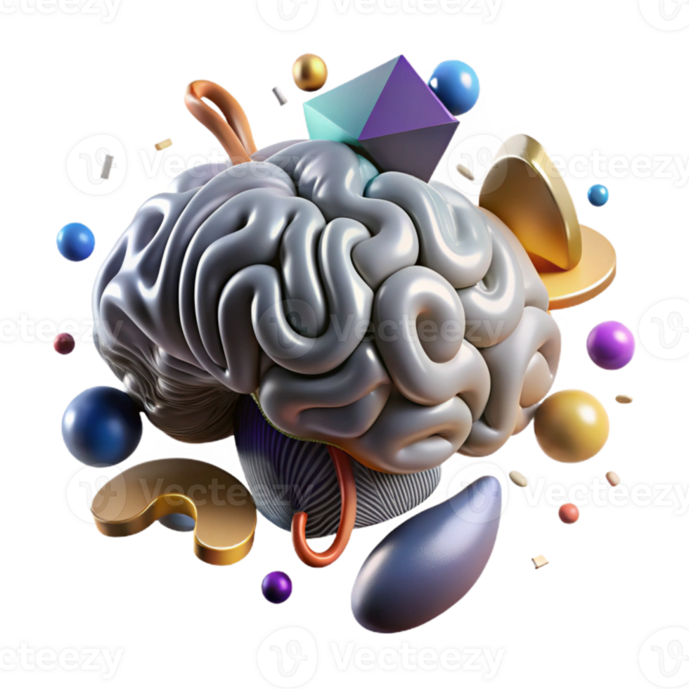 impressive abstract Brain Scan Abstract Isolated professional png