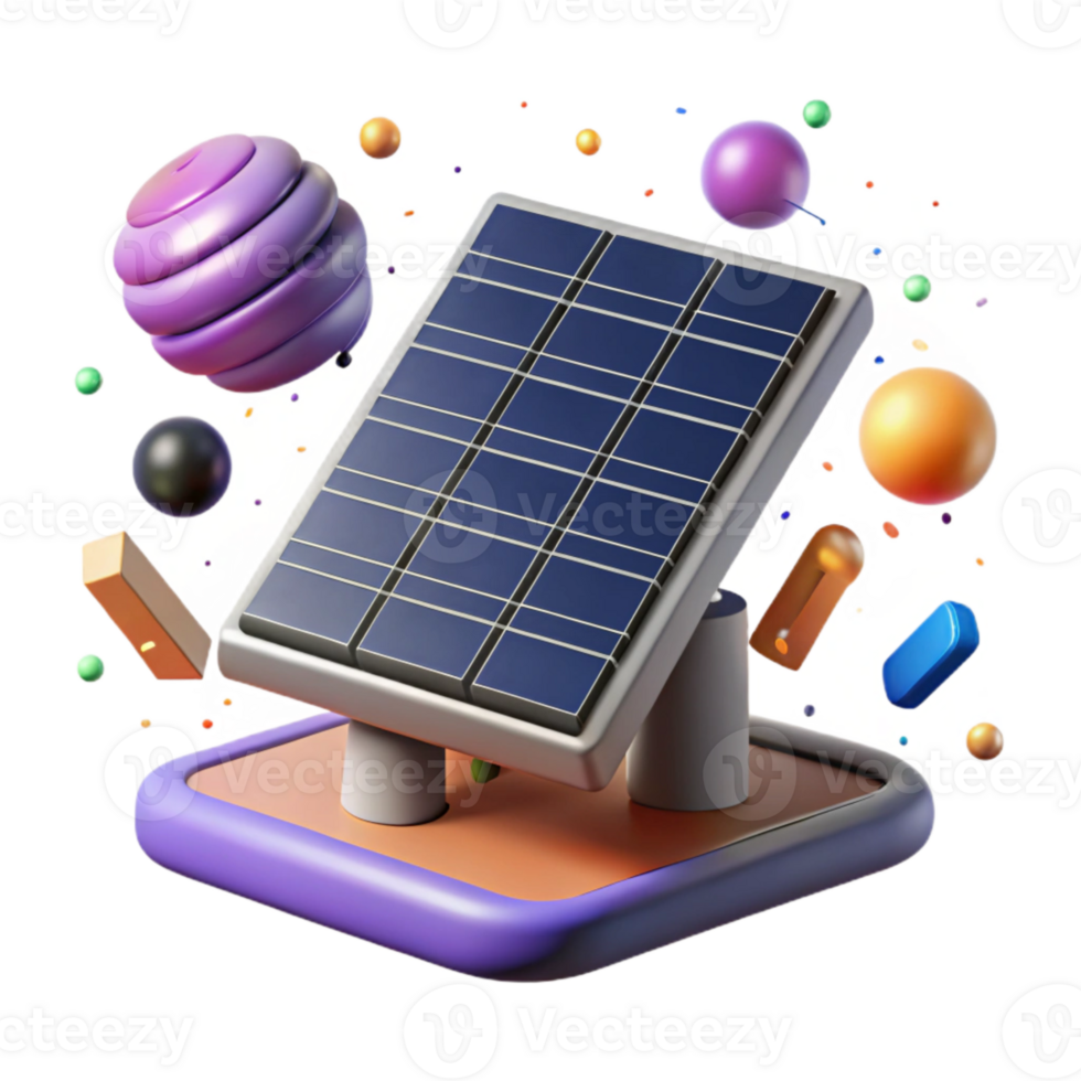 impressive minimalist Solar Panel Manufacturing Process Transparent Background professional png