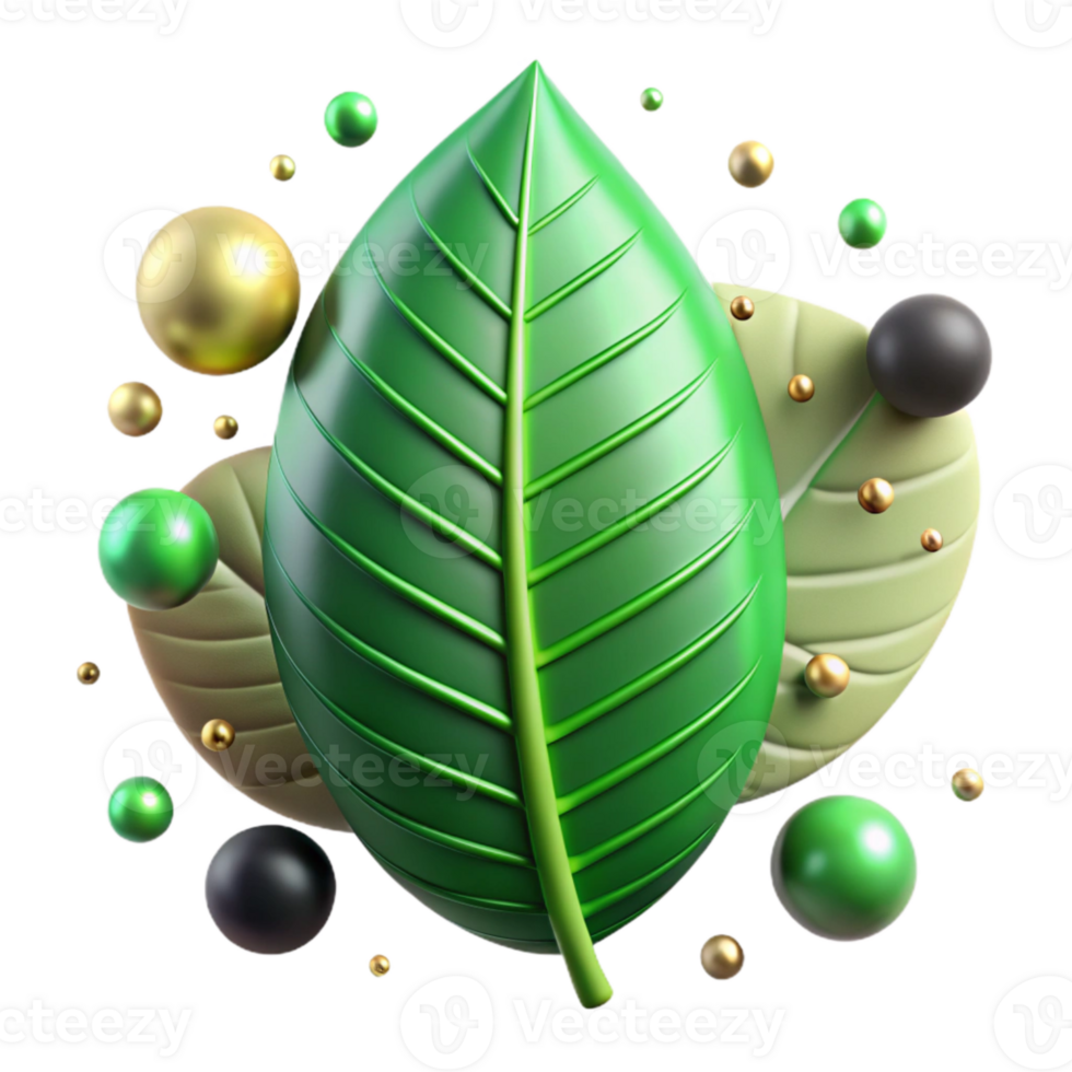 impressive classic Green Leaf with Sunlight Transparent Background original png