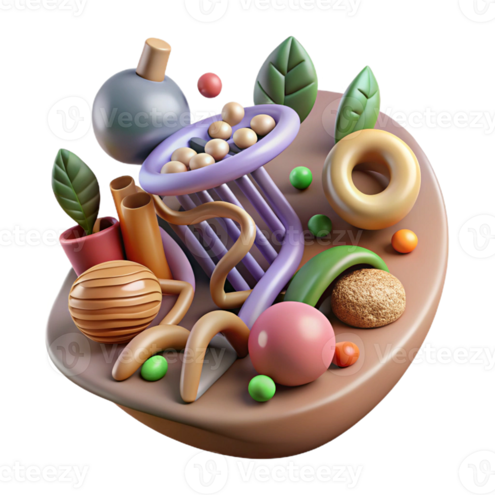impressive minimalist Genetic Modification in Food Production Illustration Cutout png
