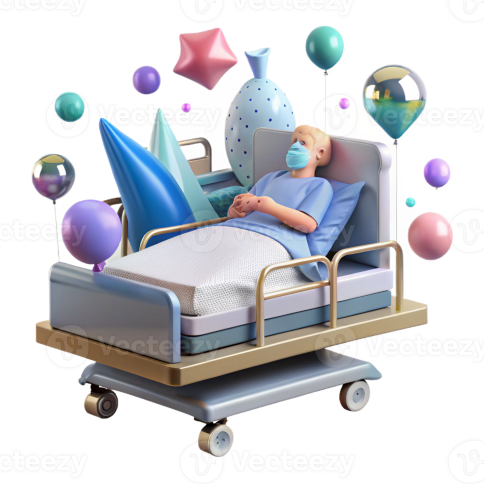 wonderful classic Hospital Bed with Patient Transparent Background genuine png