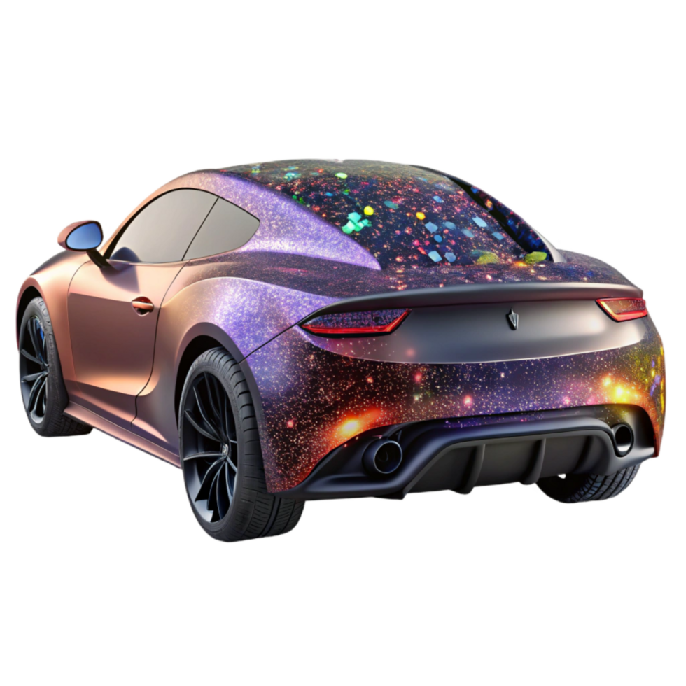 wonderful rustic Modern Sports Car Rear View Isolated png