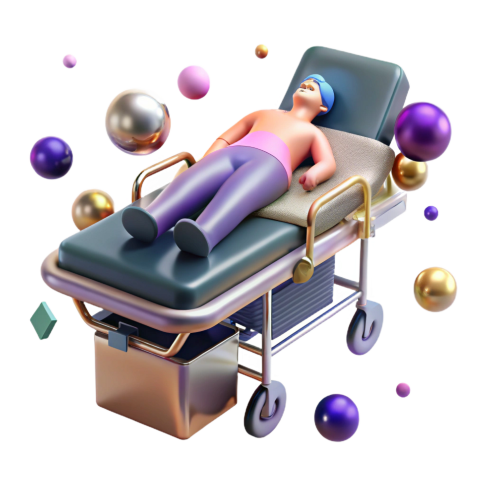 dramatic traditional Stretcher with Patient Transparent Background genuine png
