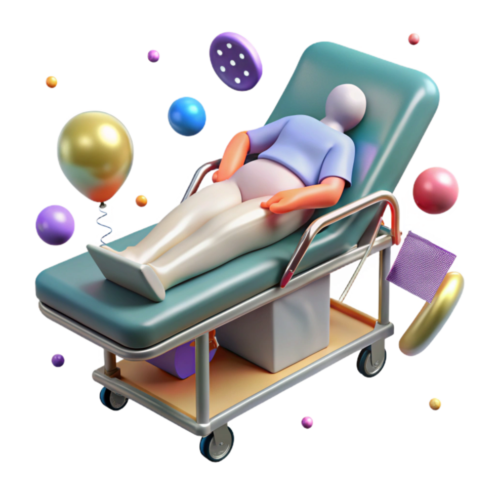 magnificent artistic Stretcher with Patient Transparent Background original png