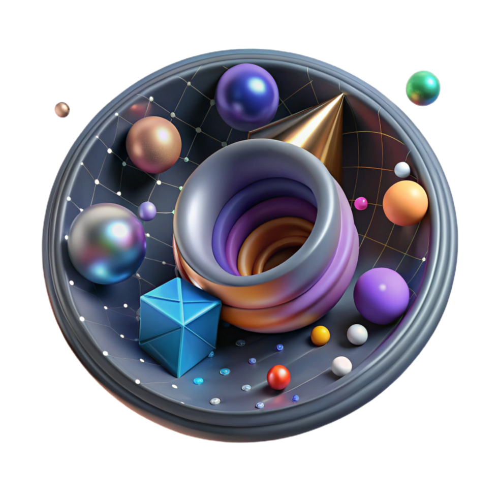 beautiful artistic Quantum Tunneling Effect Diagram Cutout detailed png