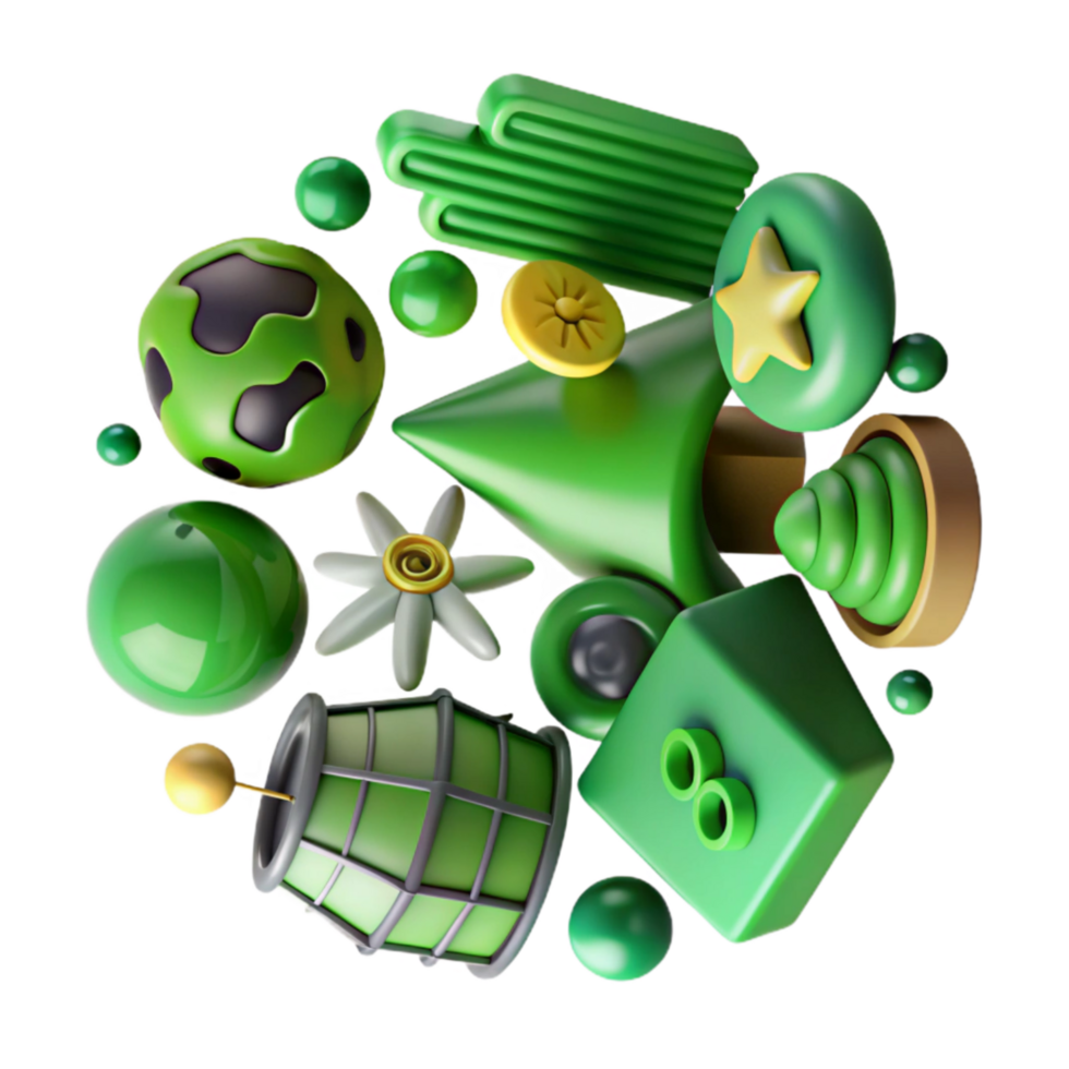 stunning classic Green Energy Symbols Collection Isolated original png