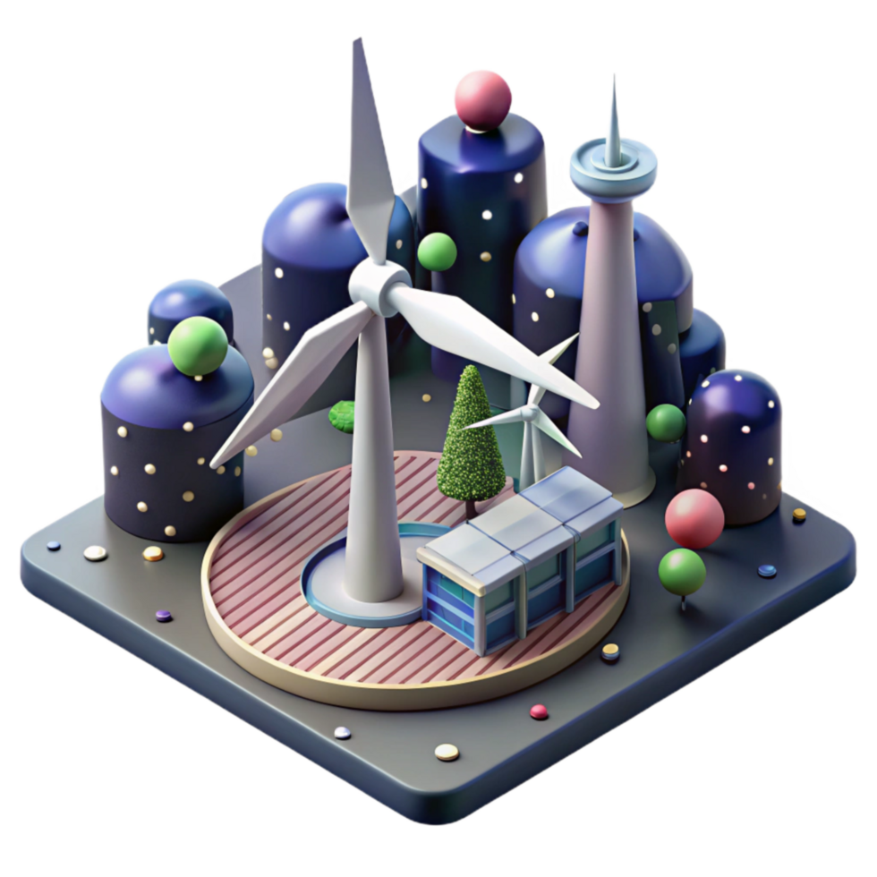 stunning abstract Wind Turbine Farm Aerial View Cutout genuine png