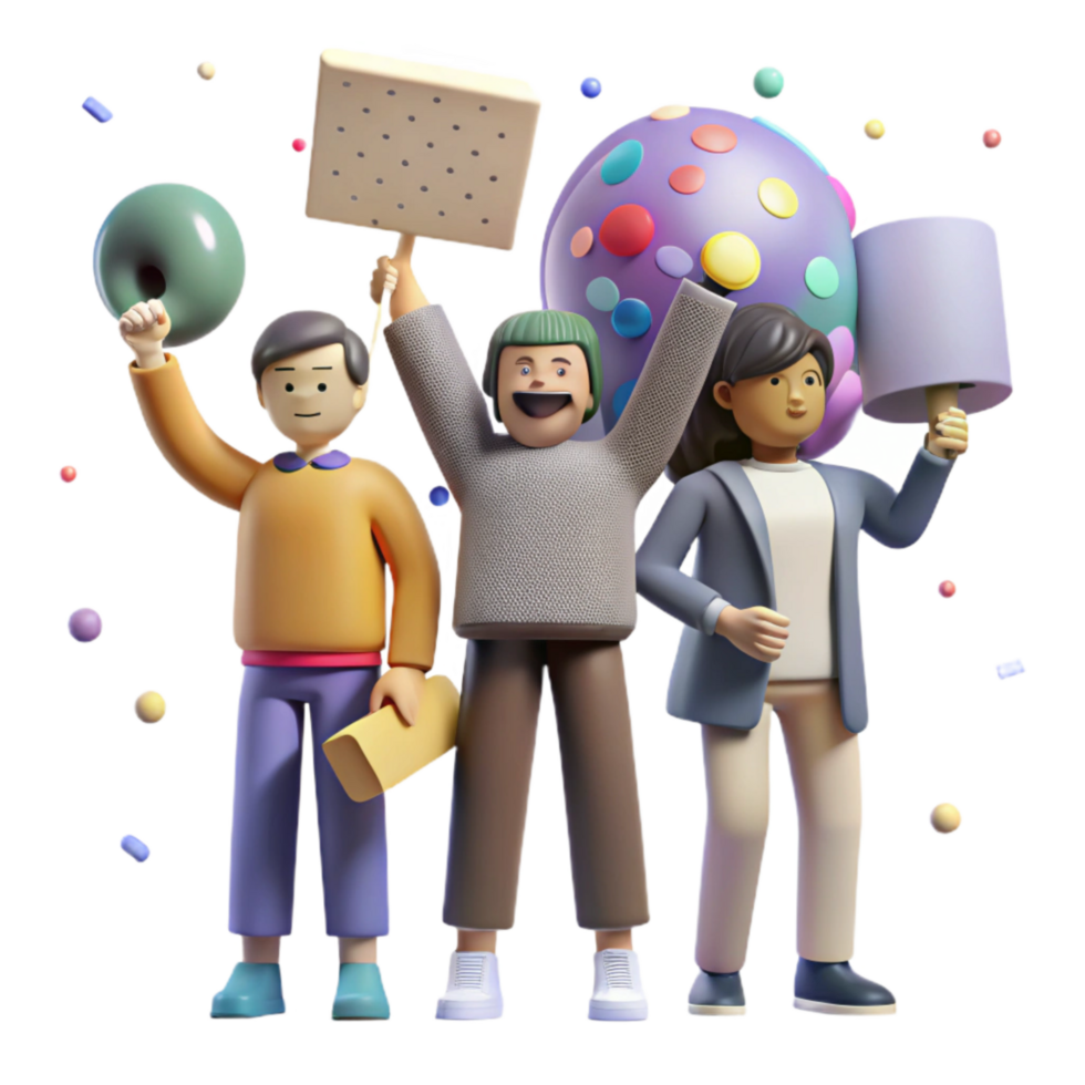 impressive modern Group of People Holding Hands Cutout detailed png