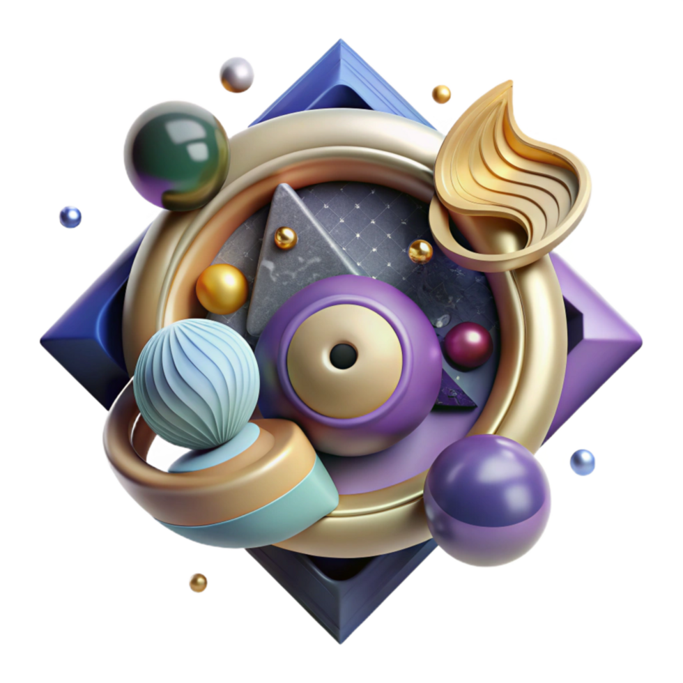 serene classic Abstract Harmony Symbol Balanced Design Transparent Background detailed png