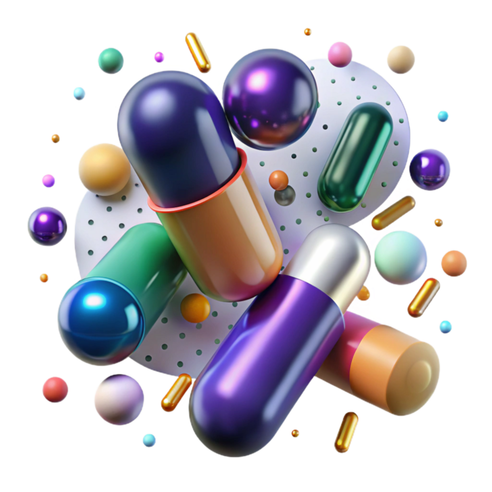 impressive classic Pill Capsules Various Colors Transparent Background png