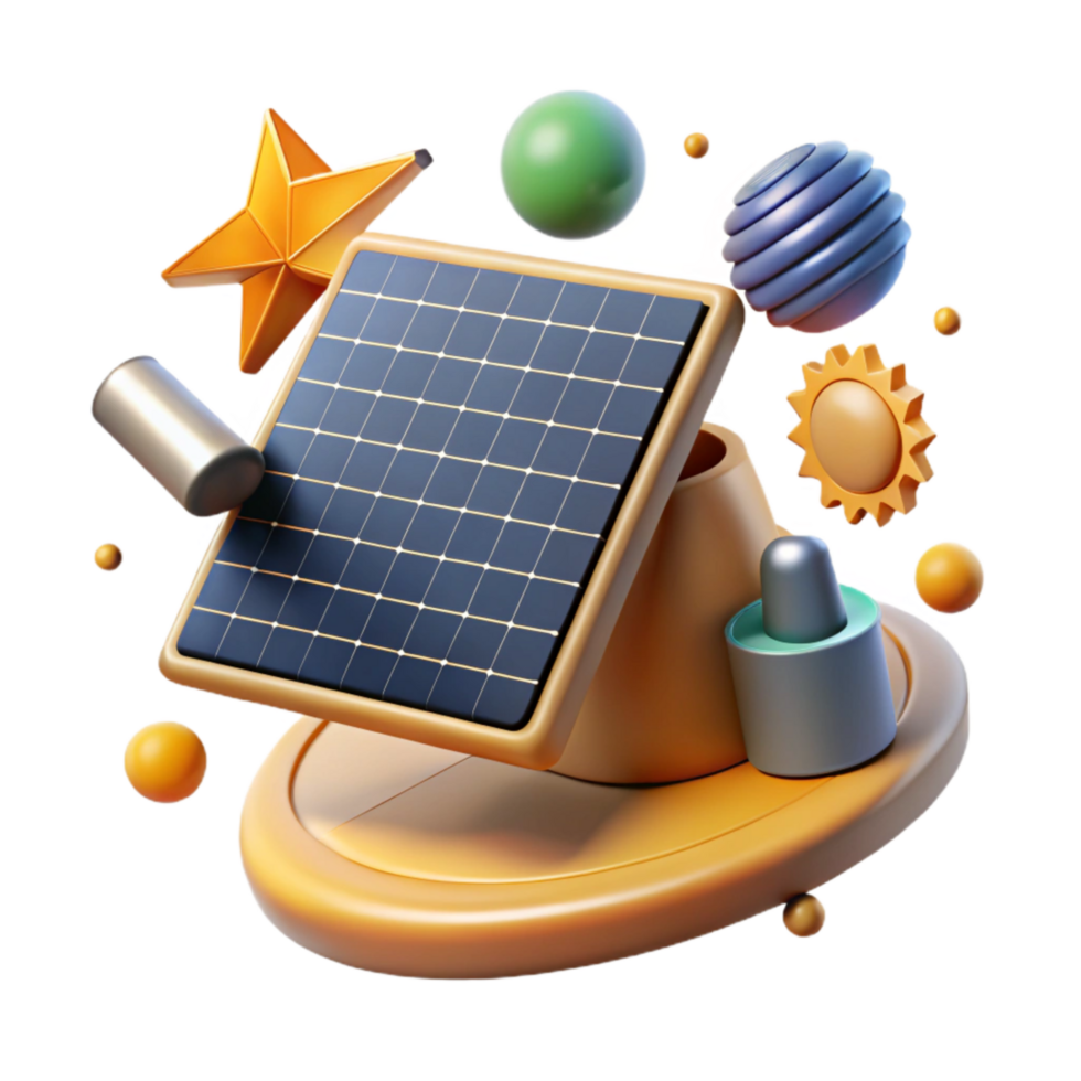 beautiful abstract Solar Energy Benefits Diagram Cutout premium png