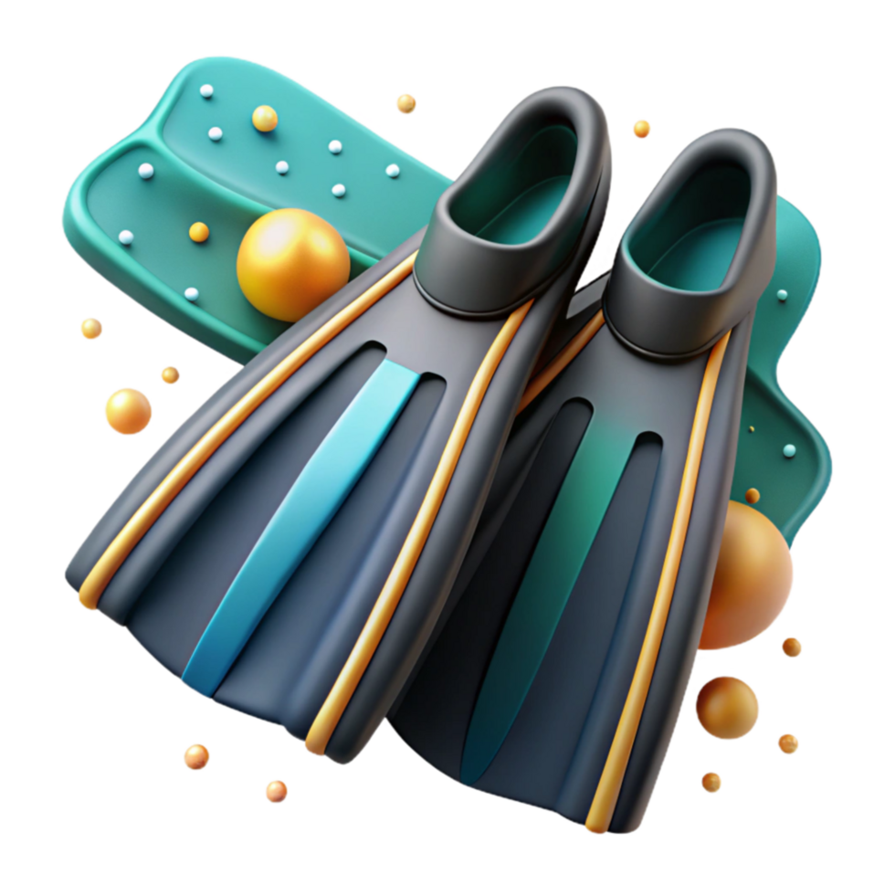 impressive traditional Scuba Fins Pair Cutout with Realistic Detail genuine png