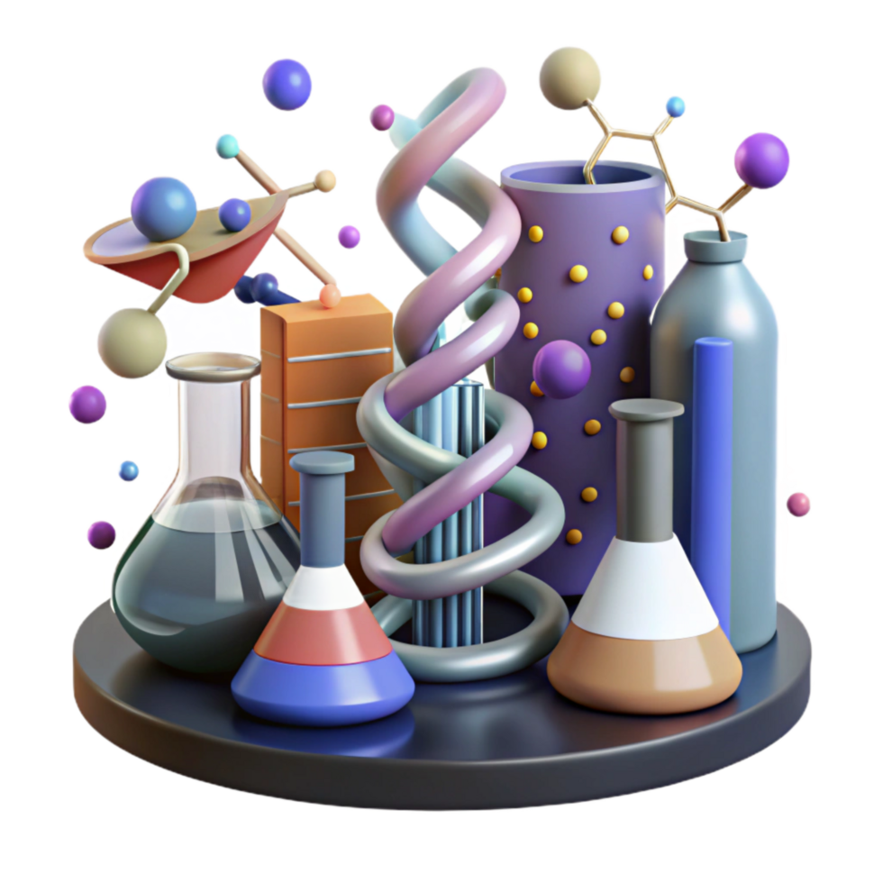 magnificent rustic Genome Research Lab Scene Isolated original png