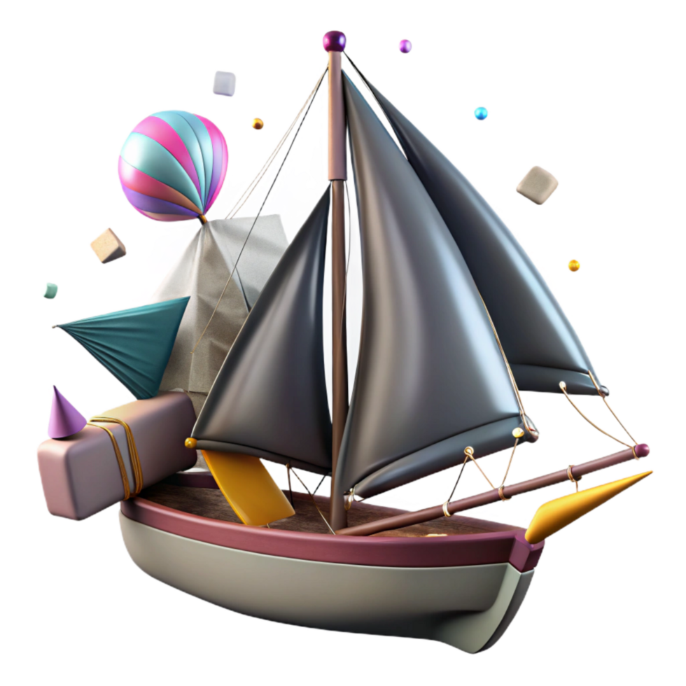 extraordinary classic Sailboat Mast and Sails Isolated png