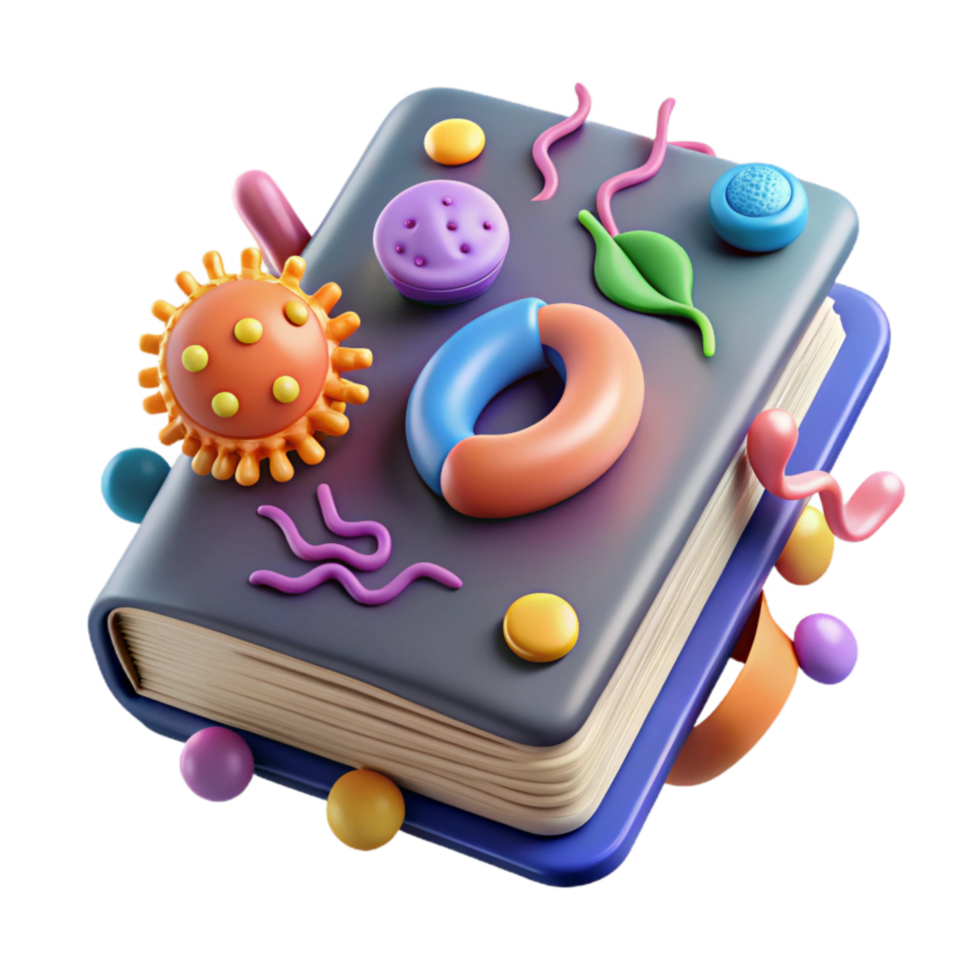 magnificent contemporary Microbiology Textbook Illustration Isolated Cutout exclusive png