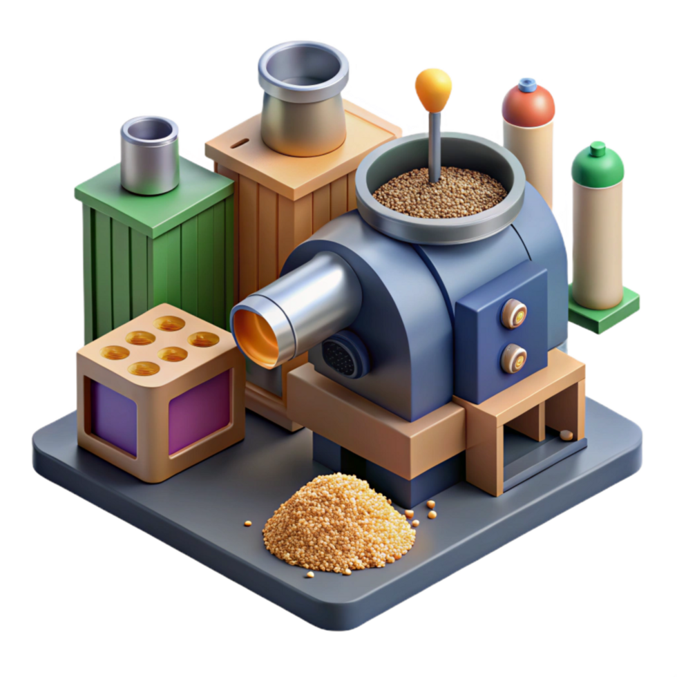 elegant vintage Biomass Power Plant Control Room Interior Transparent Background png