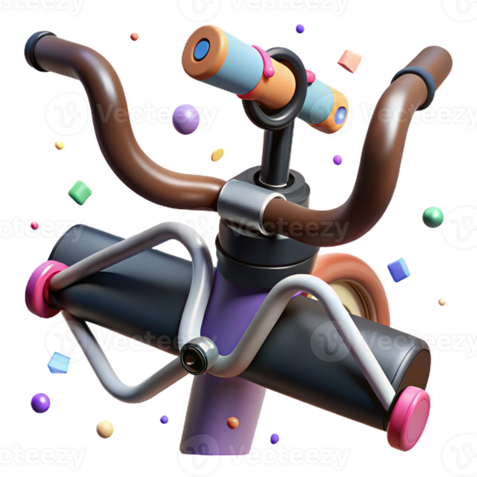 elegant vintage Bicycle Handlebar Close Up Isolated Element high quality png