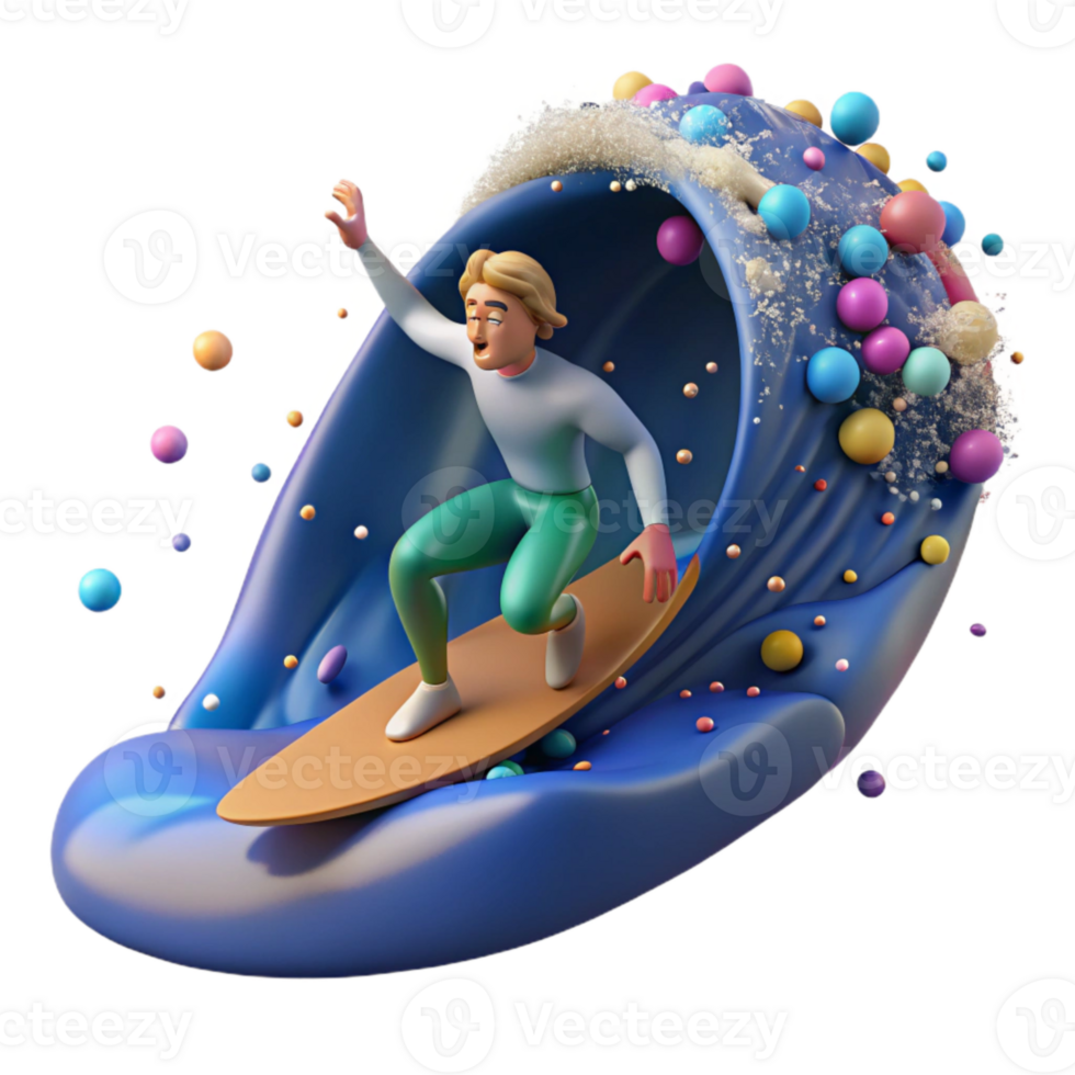 magnificent traditional Person Surfing a Large Wave Front View Cutout exclusive png