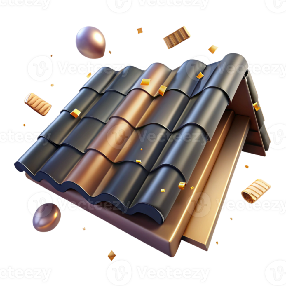 magnificent rustic Metal Roof Tiles Transparent Background png