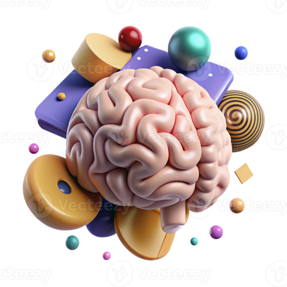impressive artistic Rotating Brain Animation Frame Cutout genuine png
