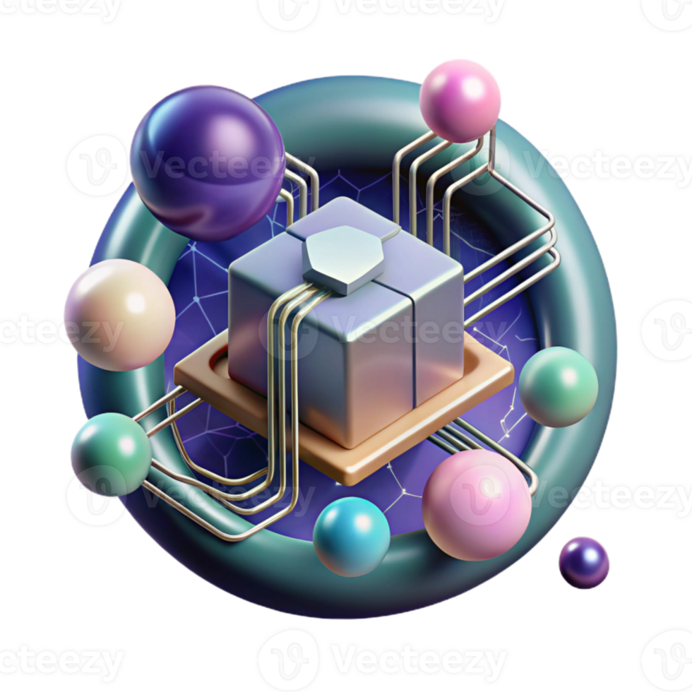 serene rustic Quantum Computing Network Illustration Transparent genuine png