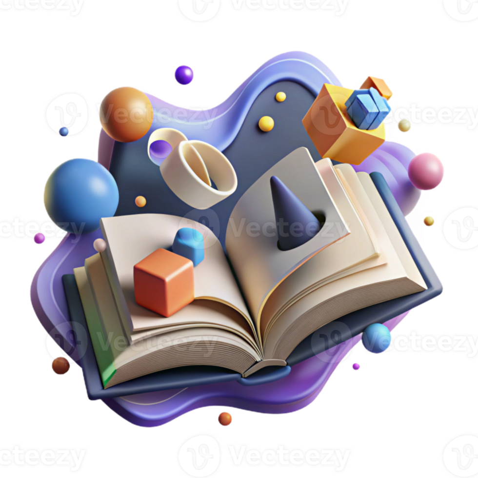 magnificent contemporary Abstract Education Symbol Open Book Design Transparent Background high resolution png