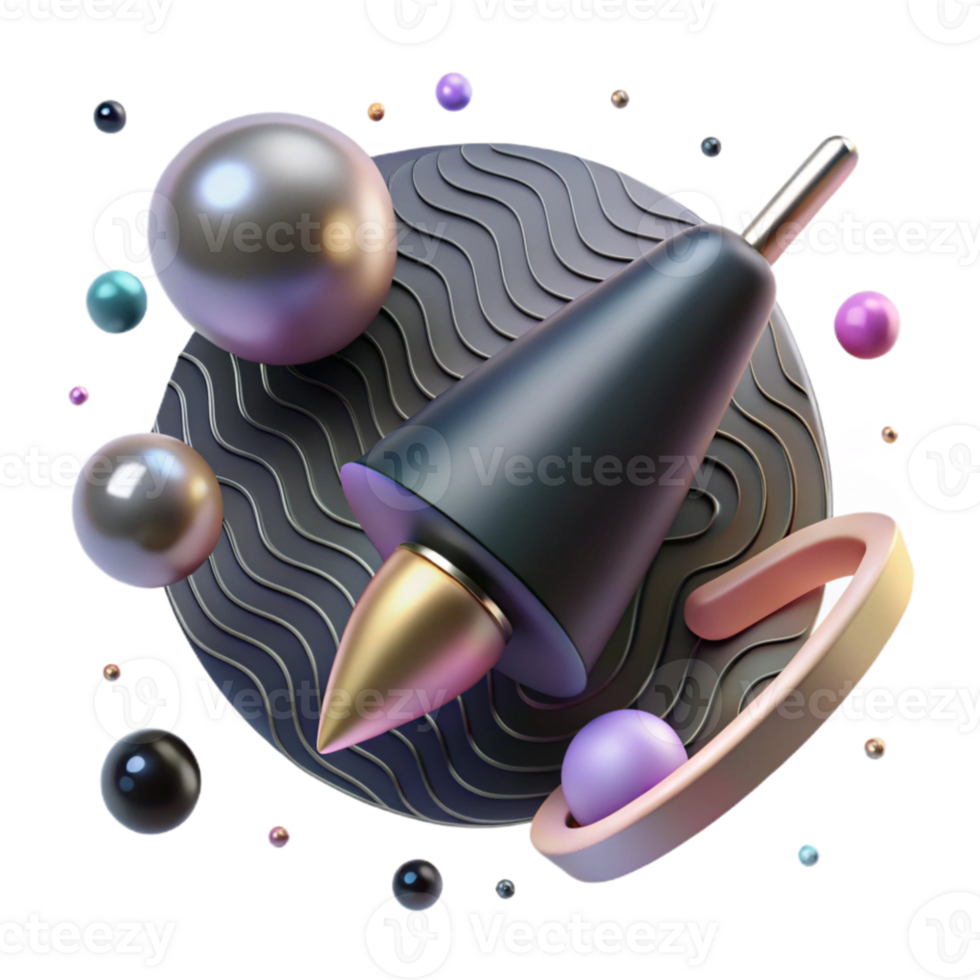impressive modern Nanotech Probe Tip High Angle View Transparent Background high quality png