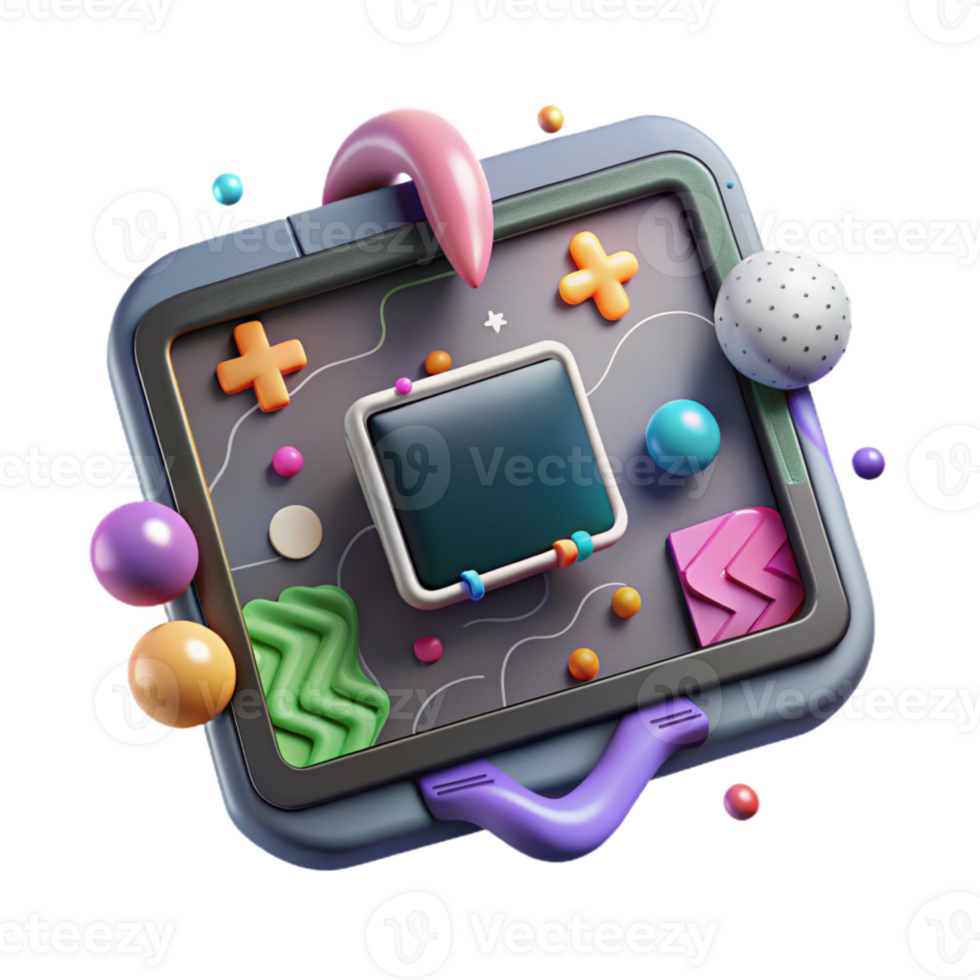 impressive artistic Medical Tablet with Interface Transparent original png