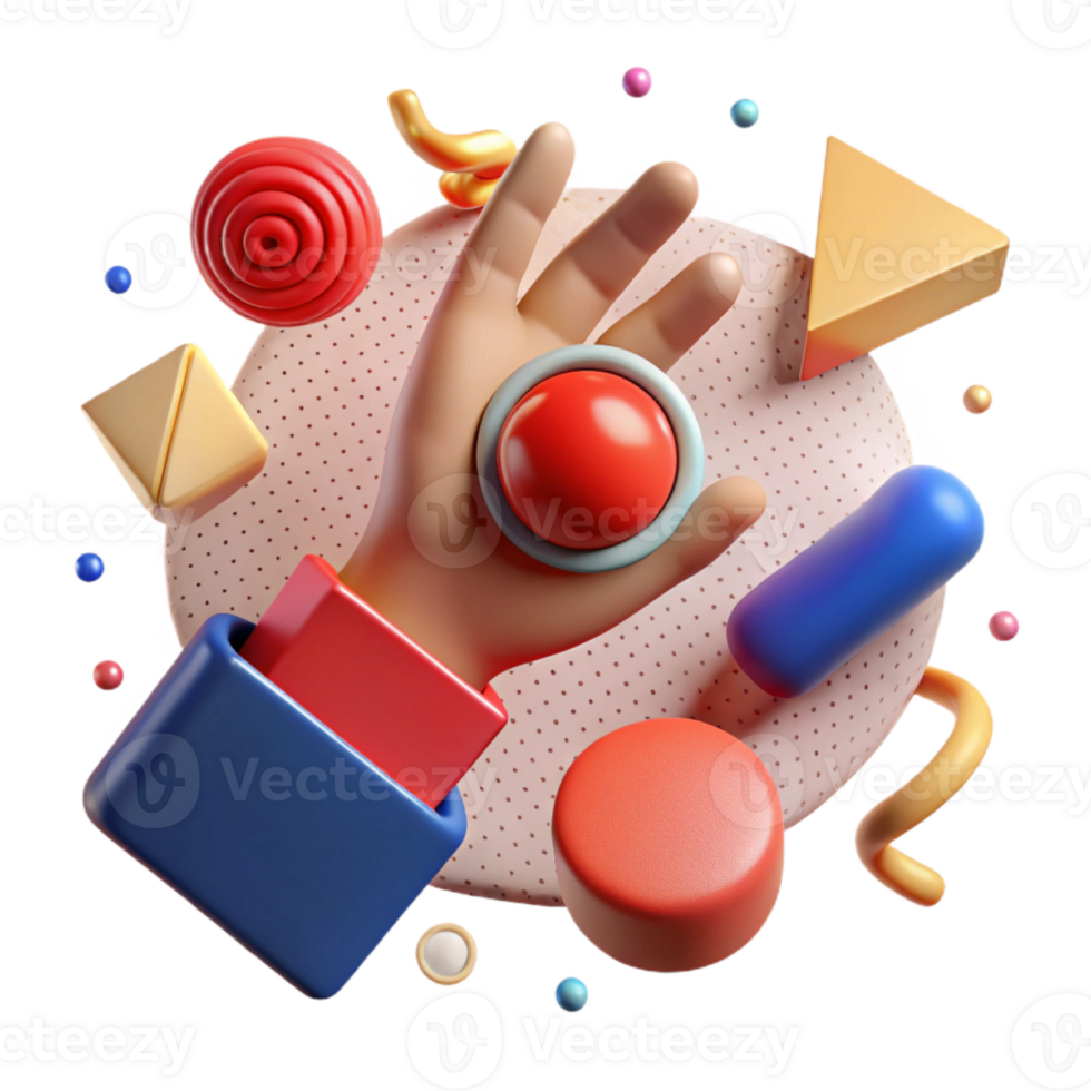 wonderful abstract Hand Reaching for Red Button Cutout high quality png