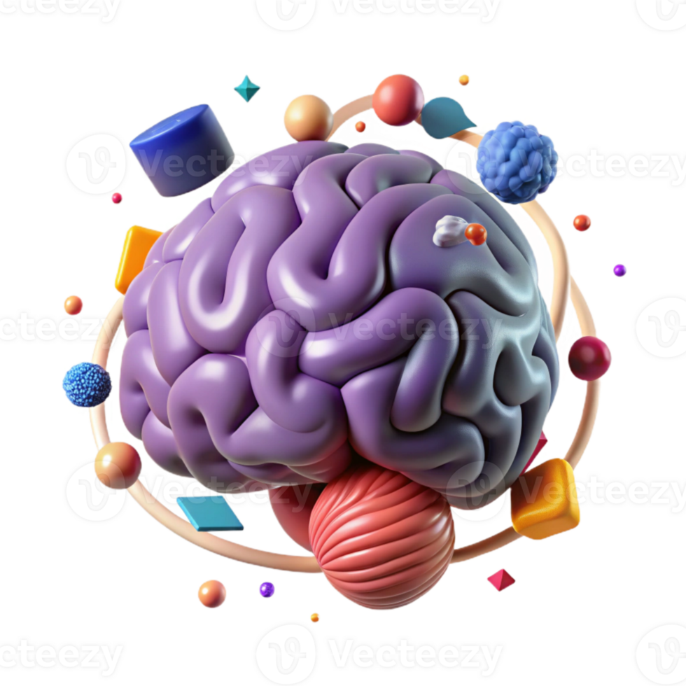 magnificent abstract Rotating Brain Animation Frame Cutout png