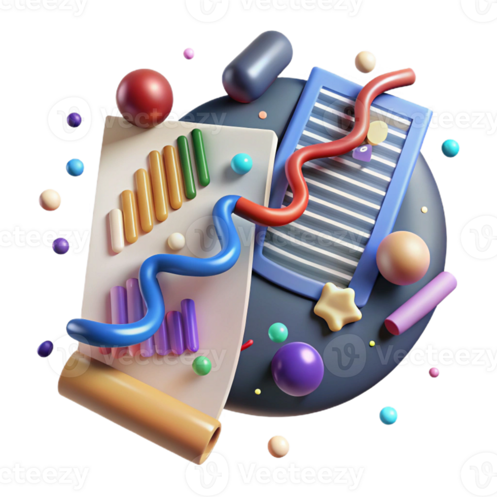 impressive abstract Dna Sequencing Data Visualization Cutout detailed png