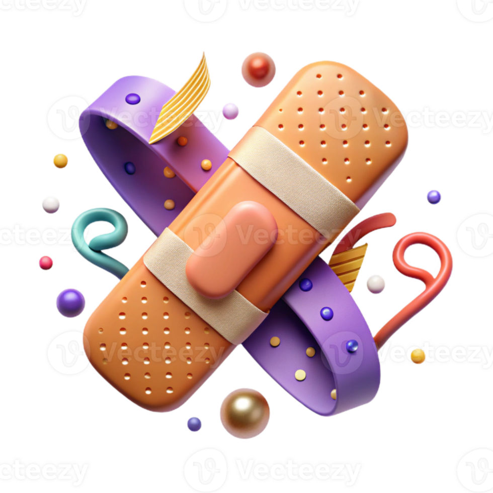 extraordinary rustic Bandage with Adhesive Strips Isolated png